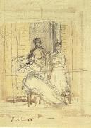 Edouard Manet Etude Pour 'Le balcon' (mk40) oil on canvas
